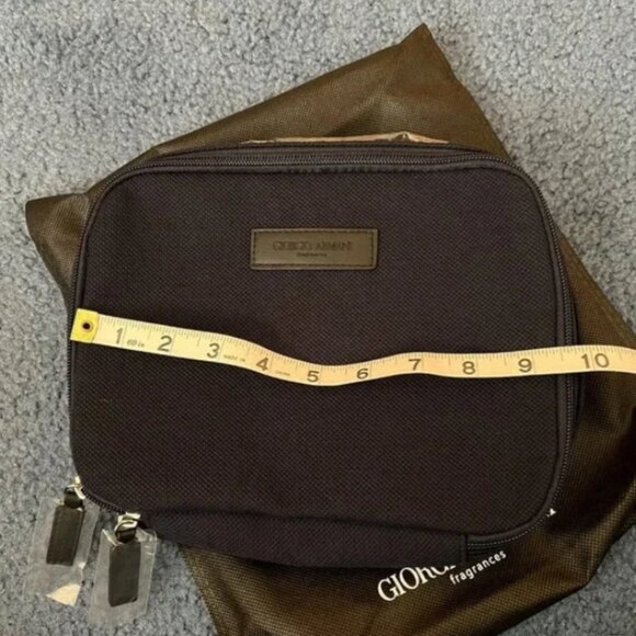 Giorgio Armani Beauty Navy Square Cosmetic Case Bag Pouch - Picture 3 of 4